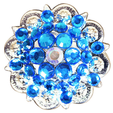 Capri Blue Ab Crystals Berry Headstall Saddle Tack Bling Hilason